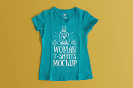 woman t shirt mockup free psd
