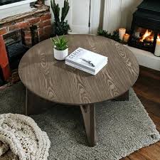 36 Round Accent Wooden Coffee Tables