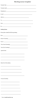 Meeting Memo Template Reminder Examples Mrktr Co
