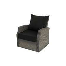 Black Deep Seat Patio Chair Cushion