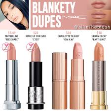 mac blankety lipstick dupes all in