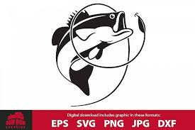 We give away clipart svg files free! Jumping Fish Bass Fisherman Svg Eps Jpg Png Dxf In 2020 Fishing Svg Svg Bass Fishing