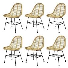 Exclusive range of quality garden rattan furniture, gas fire pits, rattan dining sets and rattan corner sets as well as conservator furniture all from modern rattan. 6 Pieces Natural Rattan Dining Chairs 1 Item Qubyk Uk