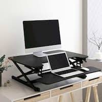 They are adjustable units that helps to place on top of the existing desk. Standing Desk For Home Office Flexispot