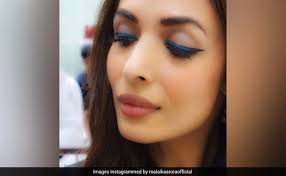 malaika arora s blue winged eyeliner is