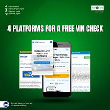 4 platforms for a free vin check
