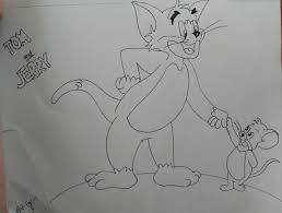 sketch of tom and jerry by