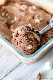 Homemade Ice Cream Rocky Road gambar png