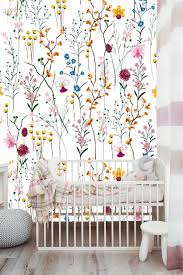 Wild Flowers Removable Wallpaper Kids