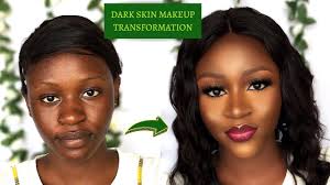 dark skin makeup transformation