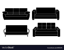 Sofa Icon Set Royalty Free Vector Image