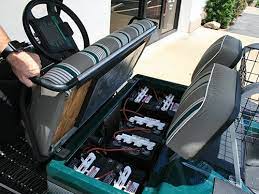 why do golf cart batteries smell while