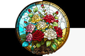 Stained Glass Bouquets Of Flowers