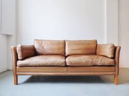 Danish Light Tan Leather Sofa By Mogens Hansen Large 2
