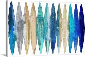 Abstract Surfboards Blue Tan Wall Art