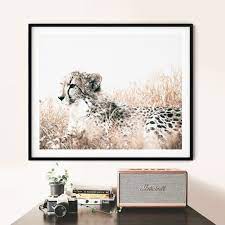 Cheetah Wall Art For Living Room