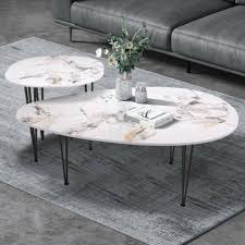 Marble Coffee Table Modern Center