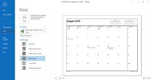 how to print your outlook calendar