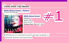 Madonna Mdna Itunes Album Chart Performance Day 1