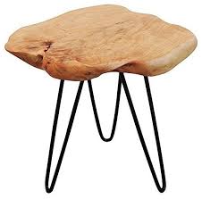 Cedar Wood Stump Small End Table
