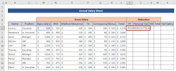 how to calculate annual salary in excel