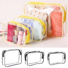clear travel toiletries bag cosmetic