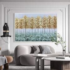 Gold Trees Canvas Art Abstract Wall Art