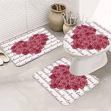 gulidi valentines bath mat sets 3 piece