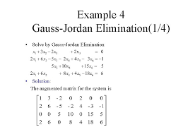 Gauss Jordan Elimination Serial