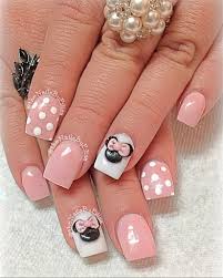 minnie mouse nail art by valley
