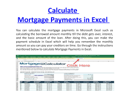 How To Calculate Mortgage Payments In Excel By Jaxson Issuu