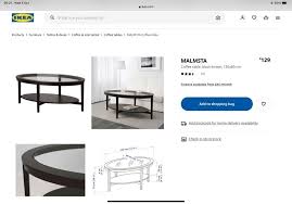 Ikea Large Oval Coffee Table In
