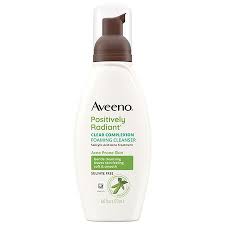 aveeno clear complexion foaming cleanser 6 fl oz bottle