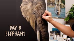 how to paint elephant skin creating