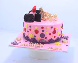 makeup theme cake cosmetics birthday