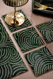 Patterned Glass Placemats And Coasters