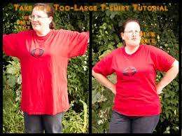 take in a too large t shirt tutorial