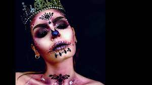 santa muerte diamond halloween makeup