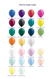Helium Balloon Colours