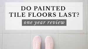 painted tile floor update