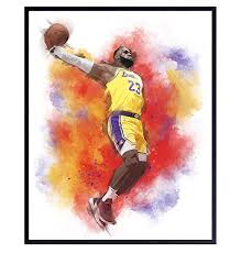 Lebron James Wall Art La Lakers Bball