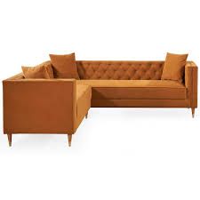 arm velvet l shaped corner sofa