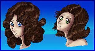 This is your last drawing step and what you will do is sketch out the rest of the curls for both heads and then start erasing the guidelines. How To Draw Curly Hair Anime Style Step By Step Drawing Guide By Dawn Dragoart Com