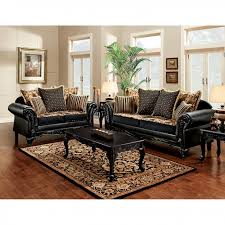 theodora black tan sofa set for