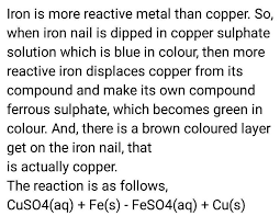 colour of copper sulp solution