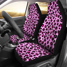 New Pink Cheetah Print Car Seat Covers
