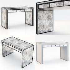 The faux crystal drawer pulls bring the look together giving you access to the two drawers providing concealed storage. Restoration Hardware Strand Mirrored Desk 3d Model Download 3d Model Restoration Hardware Strand Mirrored Desk 22329 3dbaza Com