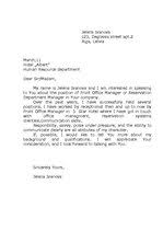Cover Letter Example Human Resources Park Human Resources CL Park JobStreet com