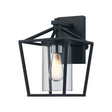 Patriot Lighting Sawyer 1 Light Wall Lantern Black Finish W Clear Glass For Sale Online Ebay