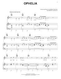 Wesley schultz was concerned about giving the lumineers' tune the same name. The Lumineers Ophelia Sheet Music Notes Chords Score Download Printable Pdf Score Sheet Music Notes The Lumineers Clarinet Sheet Music
